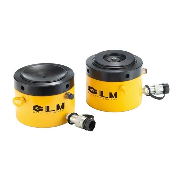 Enda verkande låghöjd låsmutter hydraulisk cylinder